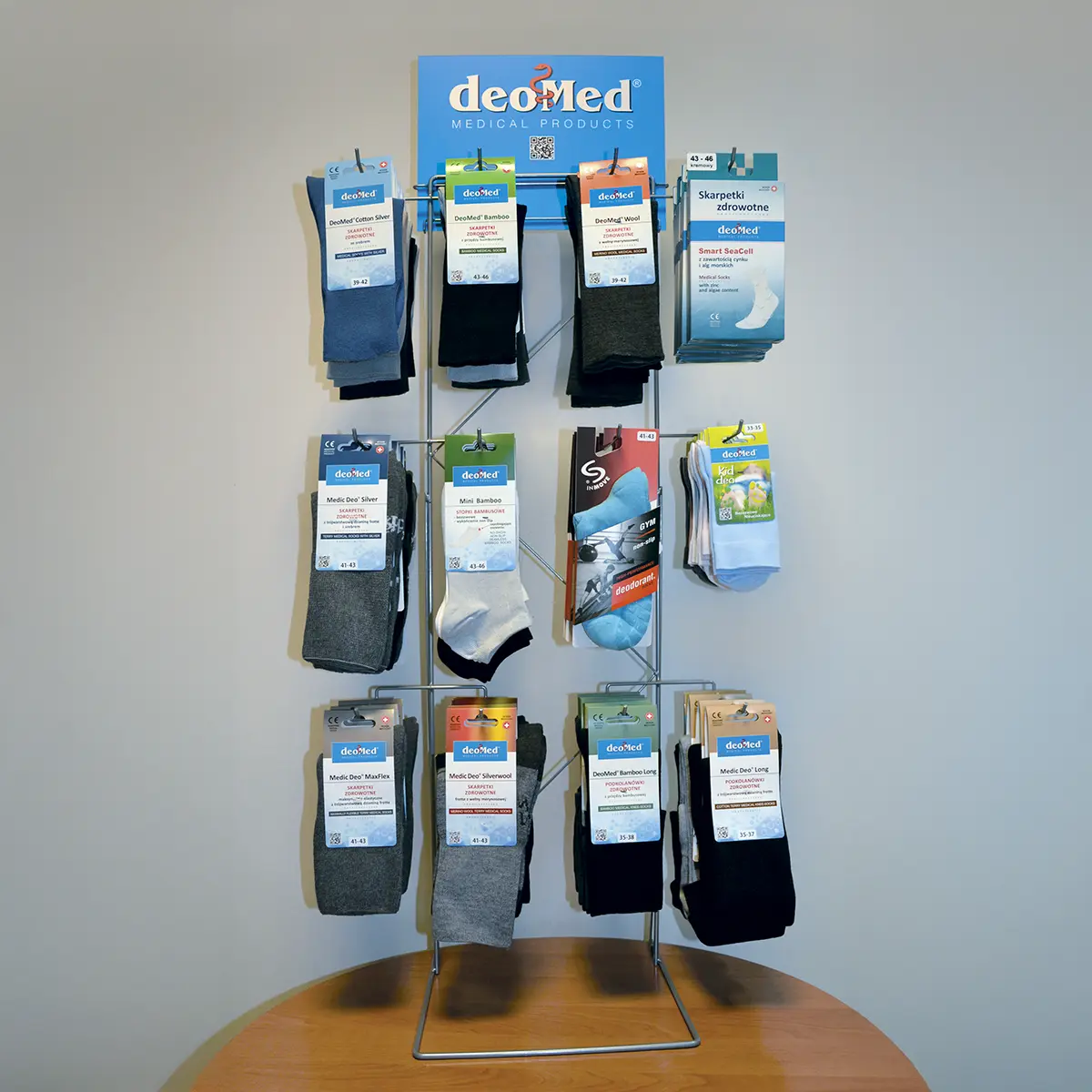 DEOMED® display stand at the point of sale